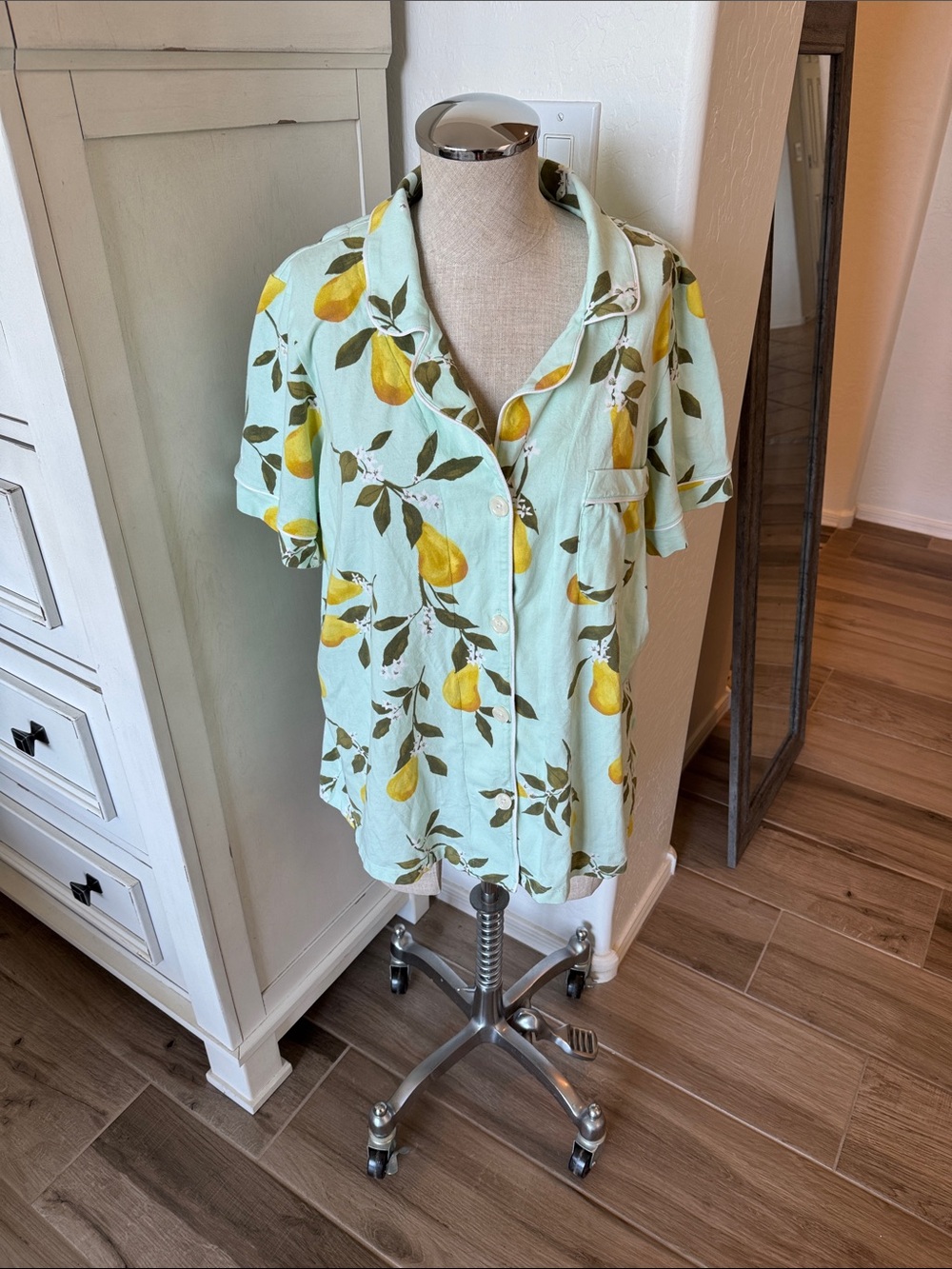 BedHead L 2 piece pear print organic cotton Pajama set